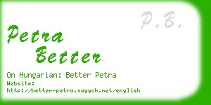 petra better business card